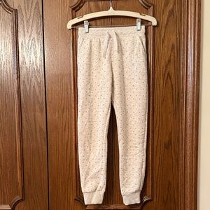 H & M Basics Kids' Cream Patterned Joggers size 8